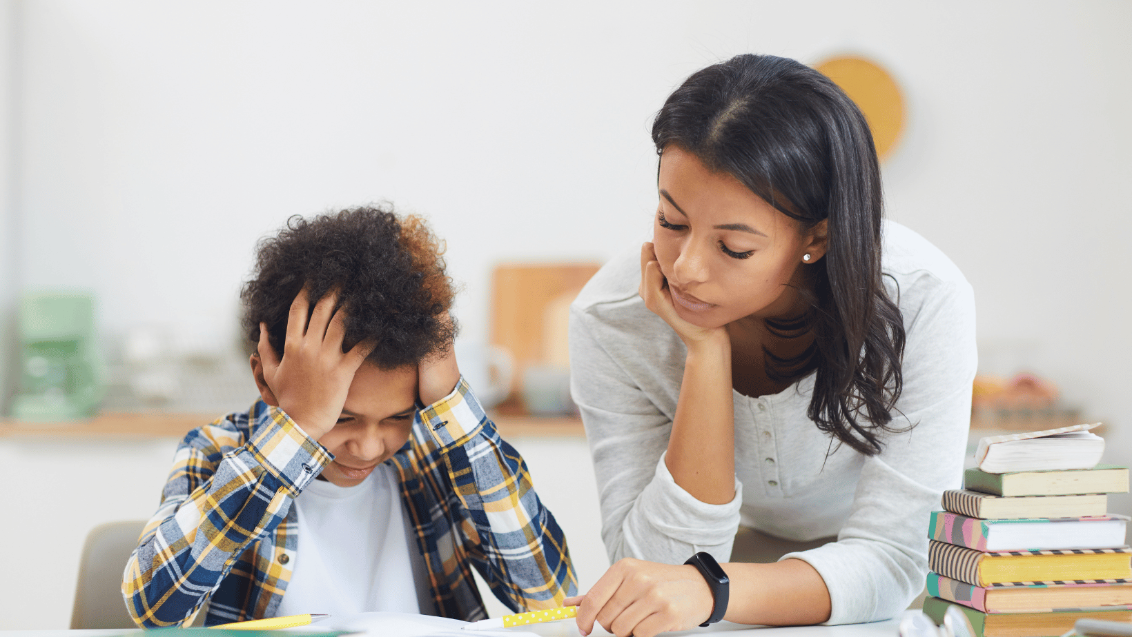 child struggling with maths